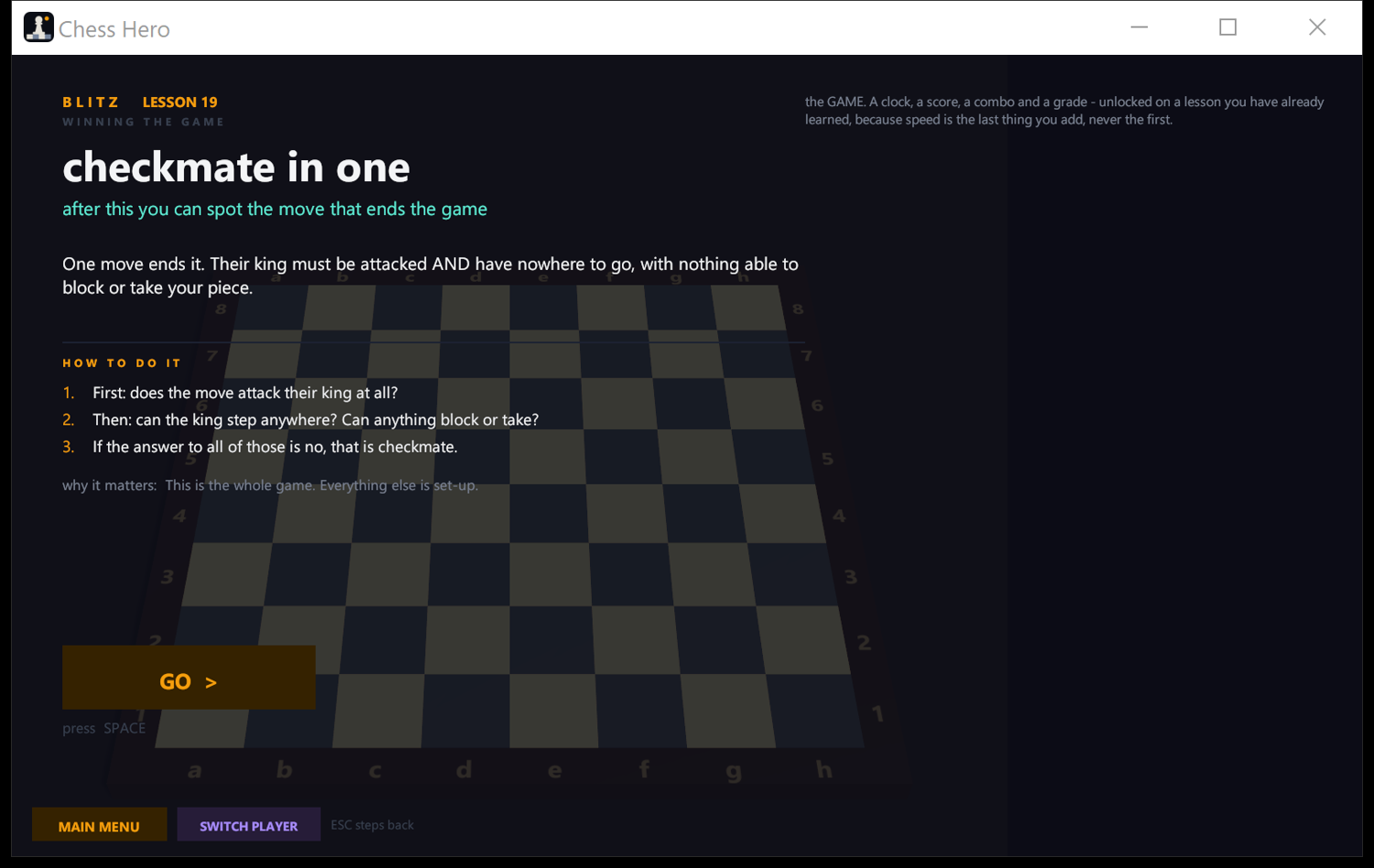 Chess Hero 3D - LEARN mode waits for you and glows where the piece can go